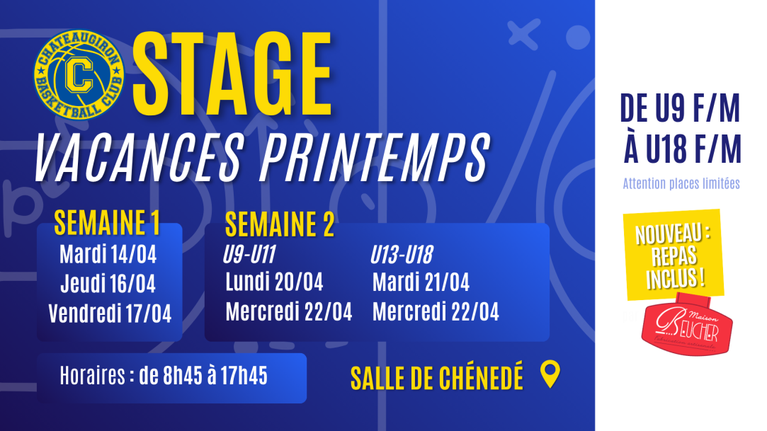 Stage printemps U9 à U18