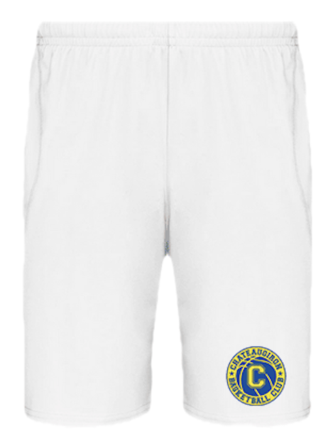 Short entraînement blanc